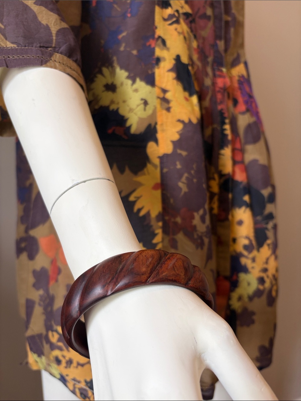Beautiful Carved Wooden Bangle
